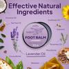 Pumice Valley Foot Balm Cream for Dry Cracked Heels and Feet -Lavender Foot Lotion- Foot File with Handle Pumice Stone for Dry Dead Skin -Wooden Cleaning Finger Nail Brush with Nylon Charcoal Bristles view 2