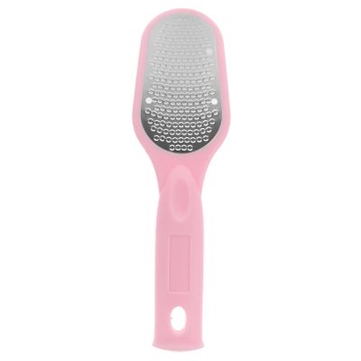 ETHZZLE Portable Handheld Foot File Callus Remover Stainless Steel Exfoliating Tool for Dead Skin Removal Feet Women Men Elderly Pink
