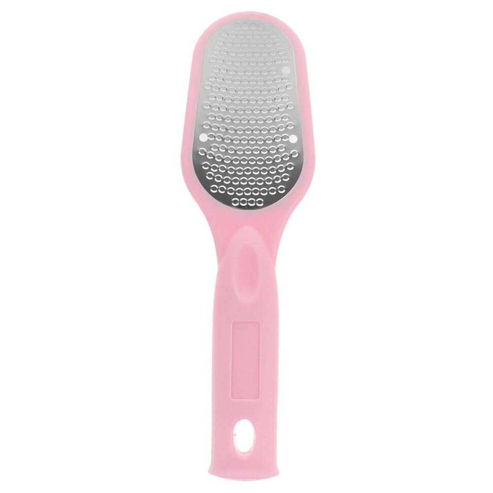 ETHZZLE Portable Handheld Foot File Callus Remover Stainless Steel Exfoliating Tool for Dead Skin Removal Feet Women Men Elderly Pink