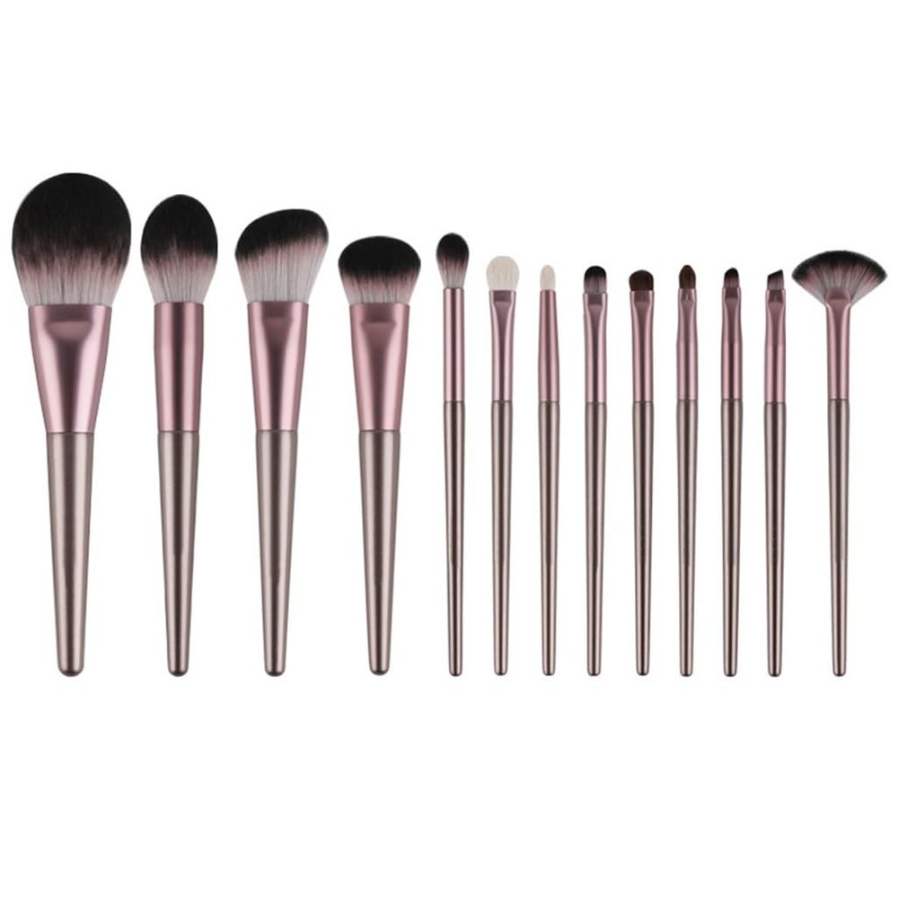 13pcs Small Pudding Makeup Brush Set Lilac Makeup Set Brushes Beginner Beauty Tools Complete Set
