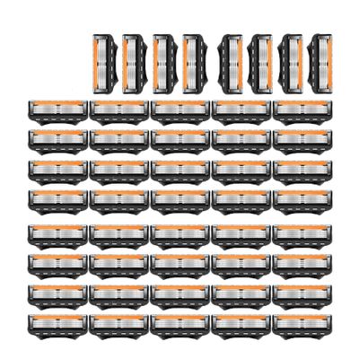 5-Layer Blade Manual Shaving Razor For Men - Shaver Kit With Razor Holder, Shaving Handle, Blade For Face Hair & Beard Removal(48 pcs)