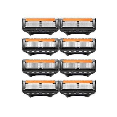 5-Layer Blade Manual Shaving Razor For Men - Shaver Kit With Razor Holder, Shaving Handle, Blade For Face Hair & Beard Removal(8 pcs)