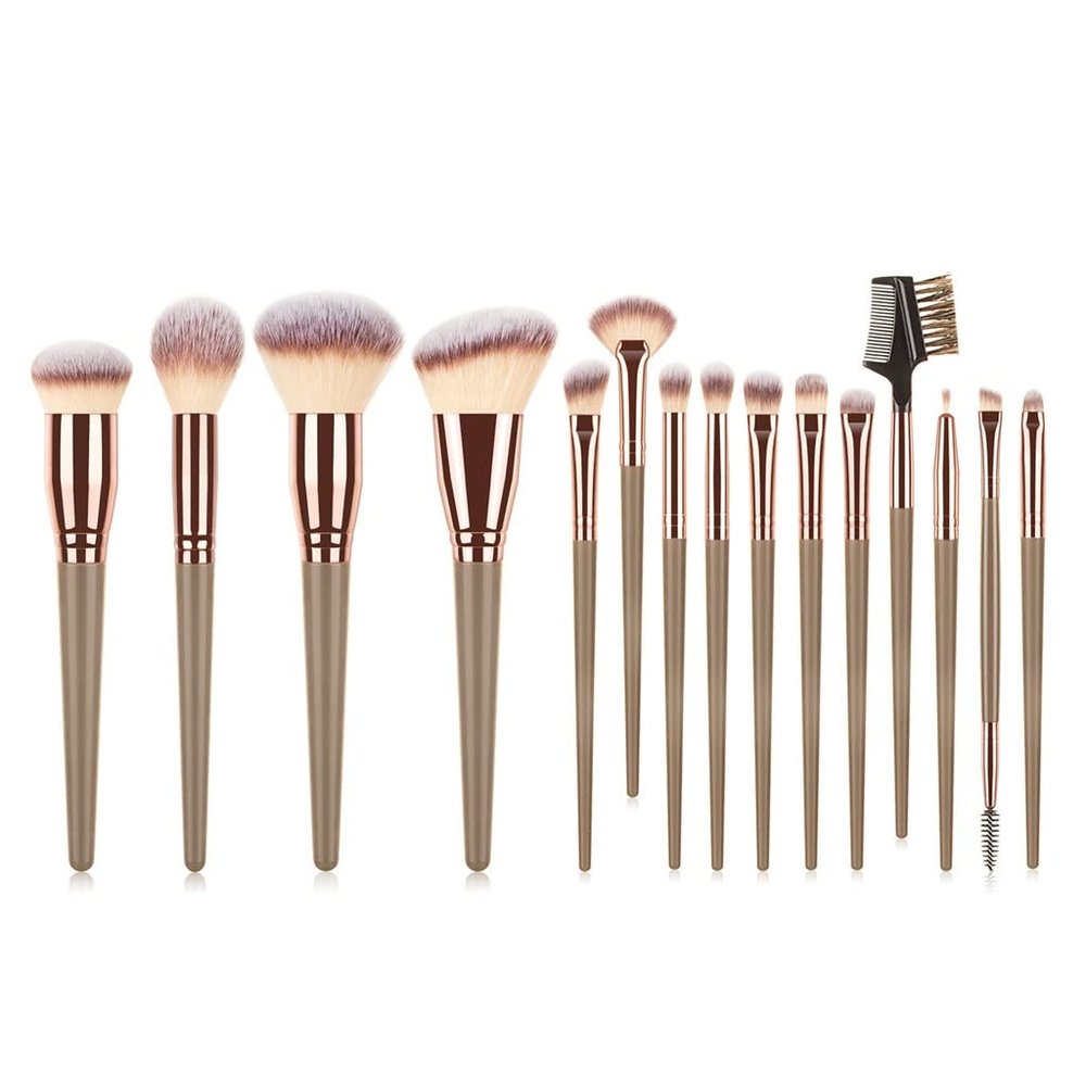 15 Makeup Brush Set Double-headed Two-sided Brushes Large Hair Beauty Soft Hair Tools(D)
