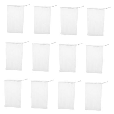 Anneome 12pcs Soap Foaming Net Pouch for Shower Bar Soap Holder Easy Bubble Generator and Deep Cleans Skin Sebum