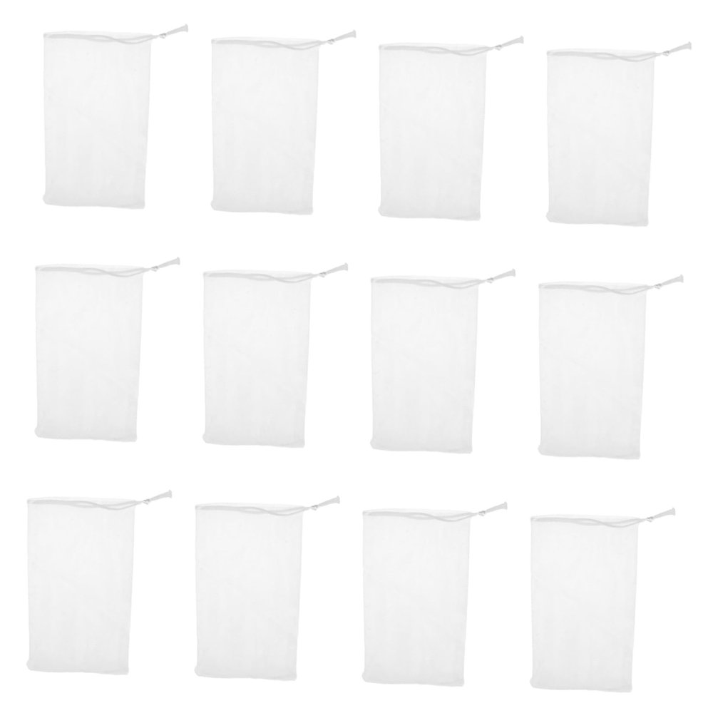 Anneome 12pcs Soap Foaming Net Pouch for Shower Bar Soap Holder Easy Bubble Generator and Deep Cleans Skin Sebum