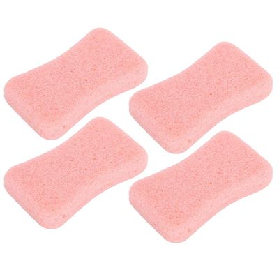 ZJchao 4pcs Pumice Stone for Feet Callus Remover Pedicure Scrubber Foot File Hard Skin Exfoliator with Ergonomic Design Foot Stone for Soft Glossy Feet (Pink)