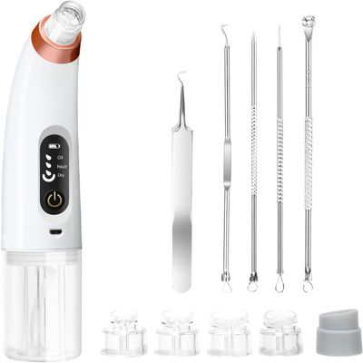 Danvisit Blackhead Remover Vacuum - Water Cycle Facial Pore Cleaner with 3 Adjustable Suction Power 6 Probes USB Rechargeable - Blackhead Extractor Tool Kit for Women & Men