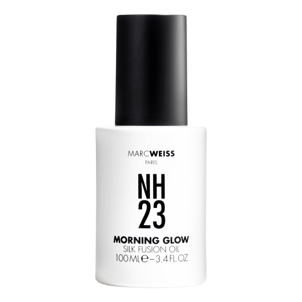 MarcWeiss NH23 Morning Glow Silk Fusion Hair Oil (3.4 fl oz) | Frizz Control & Shine Enhancer | Nourishing Argan & Jojoba Oil Blend | Smooths, Strengthens & Protects | Lightweight, Non-Greasy Formula