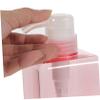 Beavorty 2PCS Pink Square Shampoo Bottle with Refillable Pump Dispenser Large Capacity Lotion Wash Bottles for Home Bathroom Hotel Use view 2