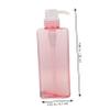 Beavorty 2PCS Pink Square Shampoo Bottle with Refillable Pump Dispenser Large Capacity Lotion Wash Bottles for Home Bathroom Hotel Use view 3