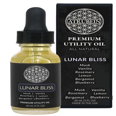 Atrubein - Lunar Bliss Premium Utility Oil - For Women - Lemon, Bergamot, Blueberry, Rosemary, Vanilla & Musk - Soothing, Tranquil Blend - 30mL