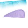 Alipis Microfiber Hair Drying Towel Wrap Fast Absorbent Hair Drying Cap Lightweight Plush Soft Purple for Women view 2
