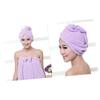 Alipis Microfiber Hair Drying Towel Wrap Fast Absorbent Hair Drying Cap Lightweight Plush Soft Purple for Women view 4