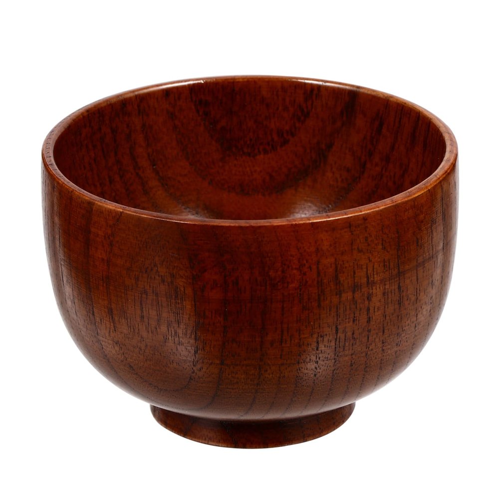 COLLBATH Thick Wooden Shaving Soap Bowl Cup for Men Smooth Surface Shave Mug for Solid Wood Handle Wet Shave Accessory for Grooming
