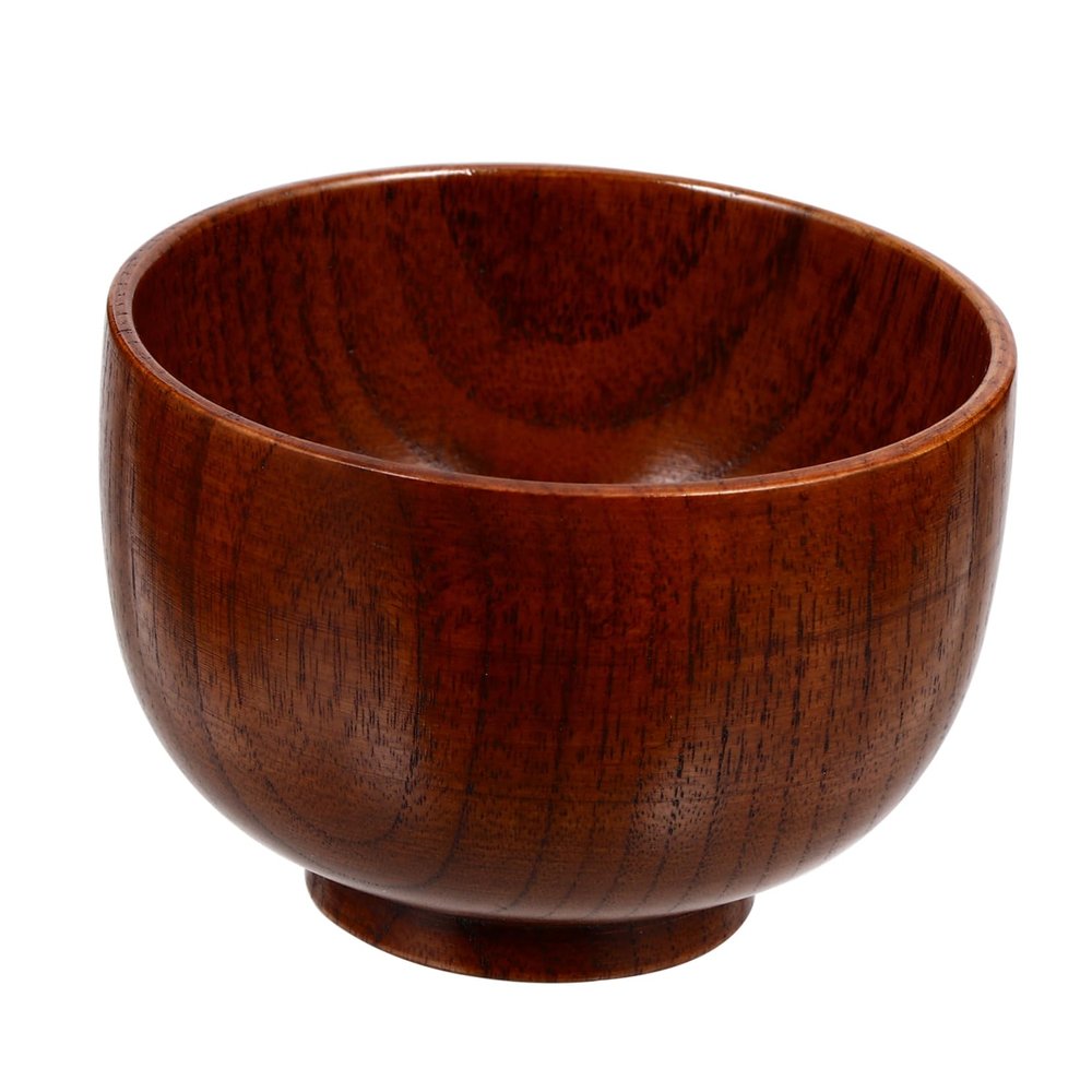 GARVALON Wooden Shaving Soap Bowl Mug for Men Thick Polished Wood Shave Soap Container Easy to Clean Stylish Beard Lather Cup for Smooth Wet Shaving