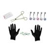 Beavorty 15pcs Stainless Steel Belly Button Ring Piecing Kit Professional Navel Piercing Set with Gloves Safe for Daily and Professional Use Silver Color Random Random Color view 1