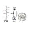 Beavorty 15pcs Stainless Steel Belly Button Ring Piecing Kit Professional Navel Piercing Set with Gloves Safe for Daily and Professional Use Silver Color Random Random Color view 2