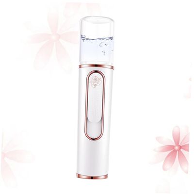 DECHOUS Portable Nano Mist Facial Steamer White Handheld Face Sprayer for Skin Moisturizing and Pore Hydration Abs Material with Non Slip Grip and Easy Operation for Daily Skincare
