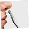 Baluue 2Pcs Stainless Steel Nose Hair Tweezers Lightweight Metal Trimmers for Men and Women Reusable Facial Hair Clippers Grooming view 3