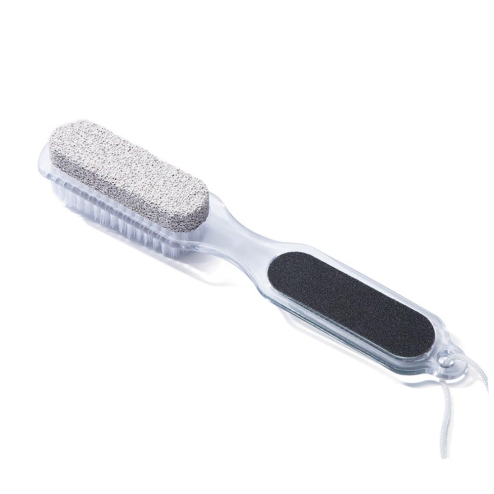 CATIEBYE Foot Rasp with Pumice Stone Nail Brush Foot File and Callus Reducer for Dead Skin Removal Ergonomic Pedicure Tool for Smooth Heels at Home