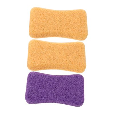 CATIEBYE 3Pcs Natural Pumice Stone Pedicure Rubbing Stones Exfoliating Dead Skin Removers for Feet with Comfortable Grip and Smooth Edges Skin Friendly Foot Scrubber Random Color