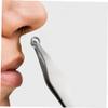 BIUDECO 2Pcs Stainless Steel Nose Hair Trimmers with Head Design Nasal Clippers for Safe Easy Hair Removal Ergonomic Manual Tweezers for Precise Nose Grooming view 4