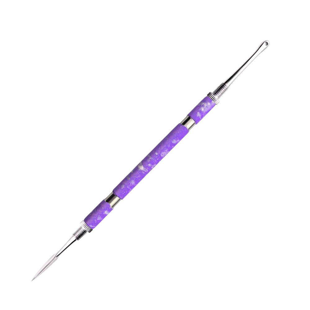 Nobelcrafts - Dual Comodone Extractor - Premium Stainless Steel Blackhead/Acne Remover for Face, Nose, Skin - Professional Dual Sided Skin Tool (Violet)