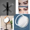 10X Lighted Makeup Mirror, 360 Rotation and Liftable, 3 LED Light Setting, Rechargeable Double Sidede Magnifying Vanity Mirror, Adjustable Brightness Cosmetic Light up Mirror, Silver (Black, 8inch) view 3