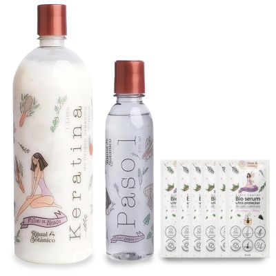 Keratin Ritual Botanico Organica | Keratina Sin Formol para Alisar el Pelo, Professional Hair Smoothing & Straightening Treatment, Keratina para Alisar el Pelo (1 Bottle - 1L (Professional))