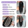 DSEKCAIN 2x6 Burmese Curly Closure 100% Real Human Hair Water Wave 2x6 Transparent HD Lace Closure Natural Black 1B Color 18 Inch view 3