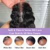 DSEKCAIN 2x6 Burmese Curly Closure 100% Real Human Hair Water Wave 2x6 Transparent HD Lace Closure Natural Black 1B Color 18 Inch view 4