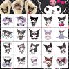 20pcs Kwaii Kuromi Temporary Tattoos for Teen, Sanrio Birthday Party Favors, Cute Cartoon Decoration Sticker Gifts for Adult Home Activity Class Prizes Carnival Christmas Rewards view 2