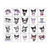 20pcs Kwaii Kuromi Temporary Tattoos for Teen, Sanrio Birthday Party Favors, Cute Cartoon Decoration Sticker Gifts for Adult Home Activity Class Prizes Carnival Christmas Rewards view 4