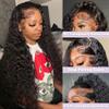 30 Inch Deep Wave Lace Front Wigs Human Hair,13x4 HD Lace Front Wet And Wavy Glueless Deep Wave BussDown Curly Human Hair Frontal Wigs for Women Pre Plucked 180 Density, Small Knots, Tangle Free view 2