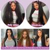 30 Inch Deep Wave Lace Front Wigs Human Hair,13x4 HD Lace Front Wet And Wavy Glueless Deep Wave BussDown Curly Human Hair Frontal Wigs for Women Pre Plucked 180 Density, Small Knots, Tangle Free view 3