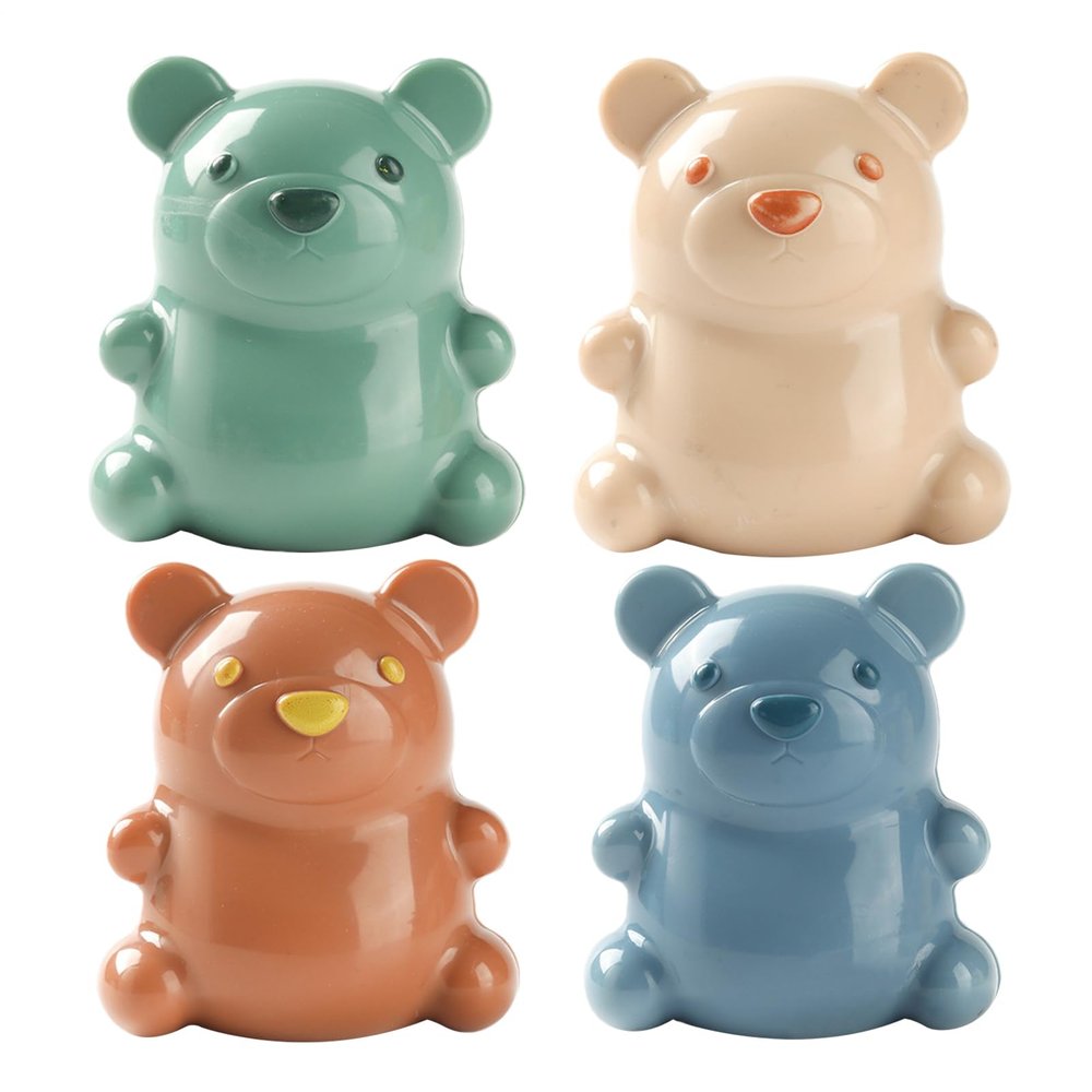 4 Pack Bear Fingernail Brush,Kids Nail Brush With Soft Bristles,Nail Cleaning For Hand,Toes For Children
