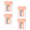 Wakauto 4Pcs Dual Cosmetic Pencil Sharpener with Lid Makeup Tool for Eyebrow Eyeliner Lipstick Pencils Chipping Design for Precise Sharpening Random Color view 1