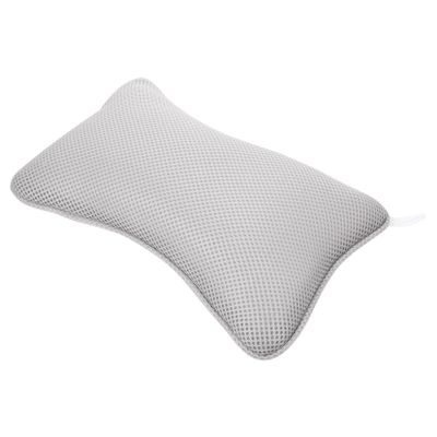 Baluue Non Slip Bathtub Pillow with Suction Cups Neck and Shoulder Support Cushion Comfortable Headrest for Standard Oval and Tubs Grey Spa Bath Accessory