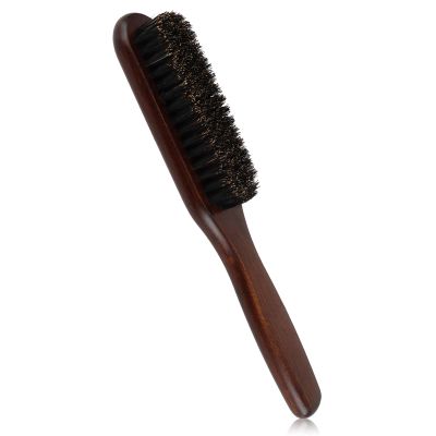 Aphohome Boar Bristle Hair & Beech Wood Handle Brush for Men, Slick Back Styling Tool with Natural Boar Bristles, Smoothing Detangling for Thick Fine Thin Hair, Beard Brush for Men, 7.8'' x 3.9''
