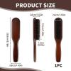 Aphohome Boar Bristle Hair & Beech Wood Handle Brush for Men, Slick Back Styling Tool with Natural Boar Bristles, Smoothing Detangling for Thick Fine Thin Hair, Beard Brush for Men, 7.8'' x 3.9'' view 2