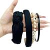 IAXSEE 4PCS Headbands for Women and Girls Pearl Non-Slip Wide Padded Headbands Cute and Vintage Women's Hair Accessories(Black) view 3
