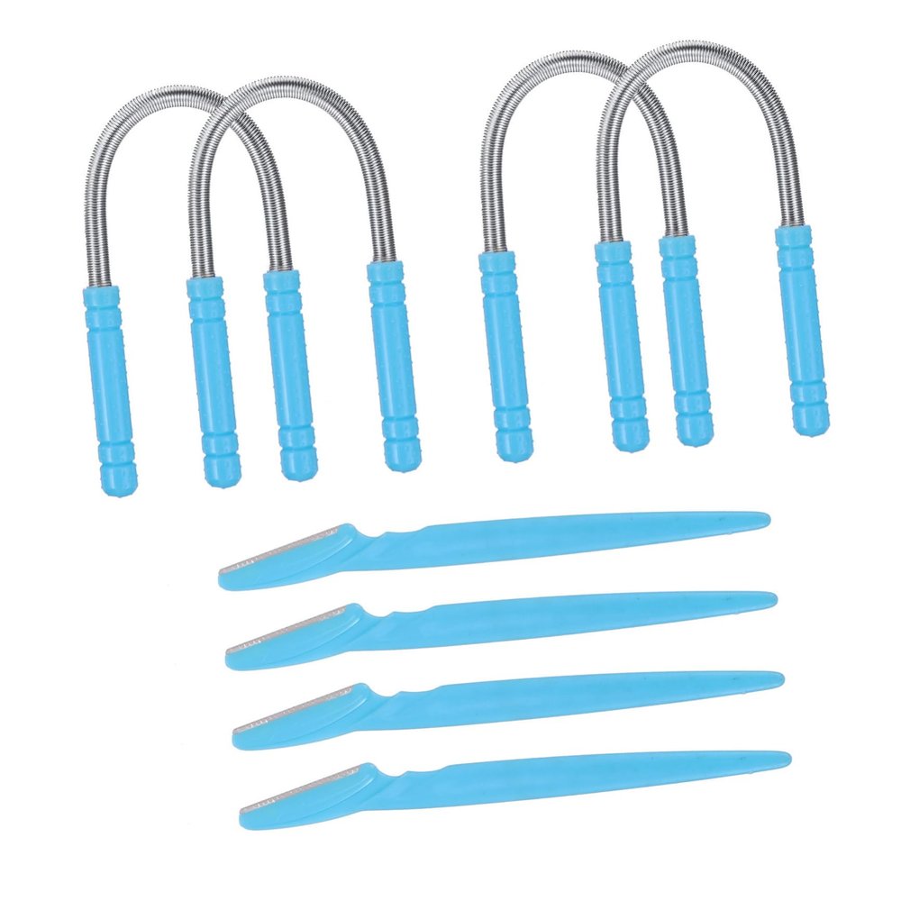 Holibanna 4pcs Facial Hair Remover Set with Eyebrow Razors Non Slip Handle Portable Precision Trimmer for Women Face Neck and Eyebrows Hair Removal Tool