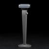 Titaner Titanium 3-Layer Razor Handle with Quick Release Button, Compatible with Mach3 Blades, Rustproof & Lightweight, Includes Round Stand (Grey) view 2