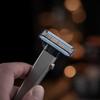 Titaner Titanium 3-Layer Razor Handle with Quick Release Button, Compatible with Mach3 Blades, Rustproof & Lightweight, Includes Round Stand (Grey) view 4