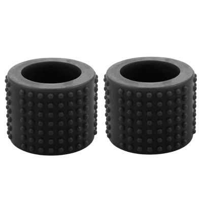 2Pcs Black Silicone Tattoo Grip Cover - Dia 25x30mm Professional Tattoo Pen Sleeve, Non-Slip Grip Accessories for Tattoo Artists, Tattoo Machine Parts, Professional Tattoo Supplies (3.7x3cm)