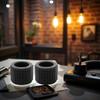 2Pcs Black Silicone Tattoo Grip Cover - Dia 25x30mm Professional Tattoo Pen Sleeve, Non-Slip Grip Accessories for Tattoo Artists, Tattoo Machine Parts, Professional Tattoo Supplies (3.7x3cm) view 3