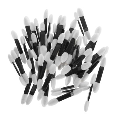 SHERCHPRY 50pcs Double Ended Sponge Tip Eyeshadow Brushes for Women Disposable Dual Sized Makeup Applicators Smooth Cosmetic Eyeshadow Brush for Travel Parties and Daily Use