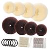 Baluue Donut Hair Bun Maker with Soft Sponge Donuts U Shaped Hair Pins for Women and Easy and Damage Styling Tool for Quick Chic Updos view 1