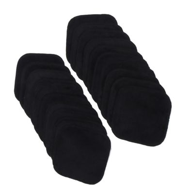 5/10/20Pcs Crystal Soft Square Makeup Remover Reusable Face Cleansing Pad for All Skin Types(Black,5pcs)