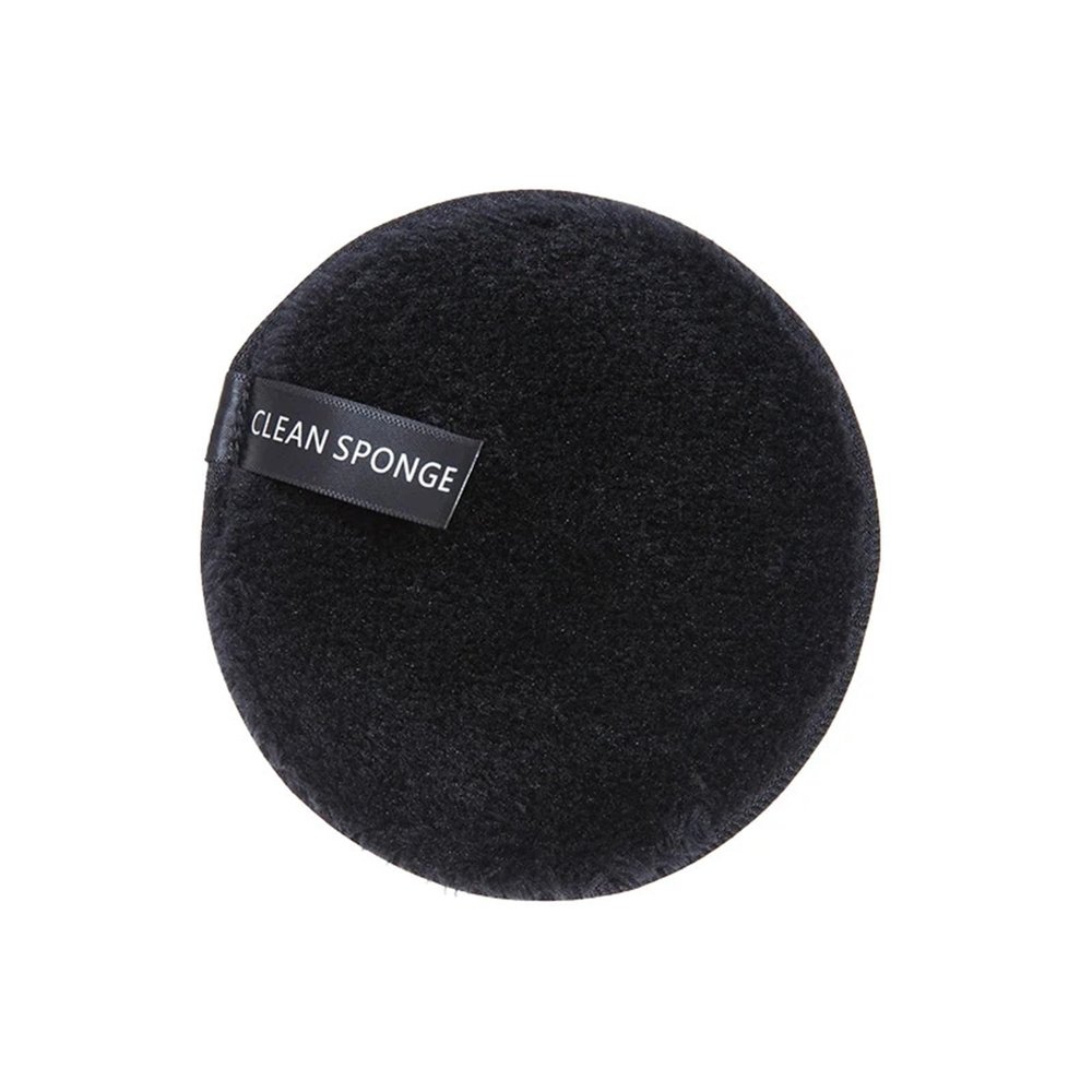 1/3pcs Reusable Discs Makeup Remover Wipe Cotton Pads Microfiber Makeup Face Towel Cloth Washable Sponge Skin Care Cleaning(Black)